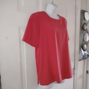 Erena Coral Short Sleeves Women's Blouse. Size L